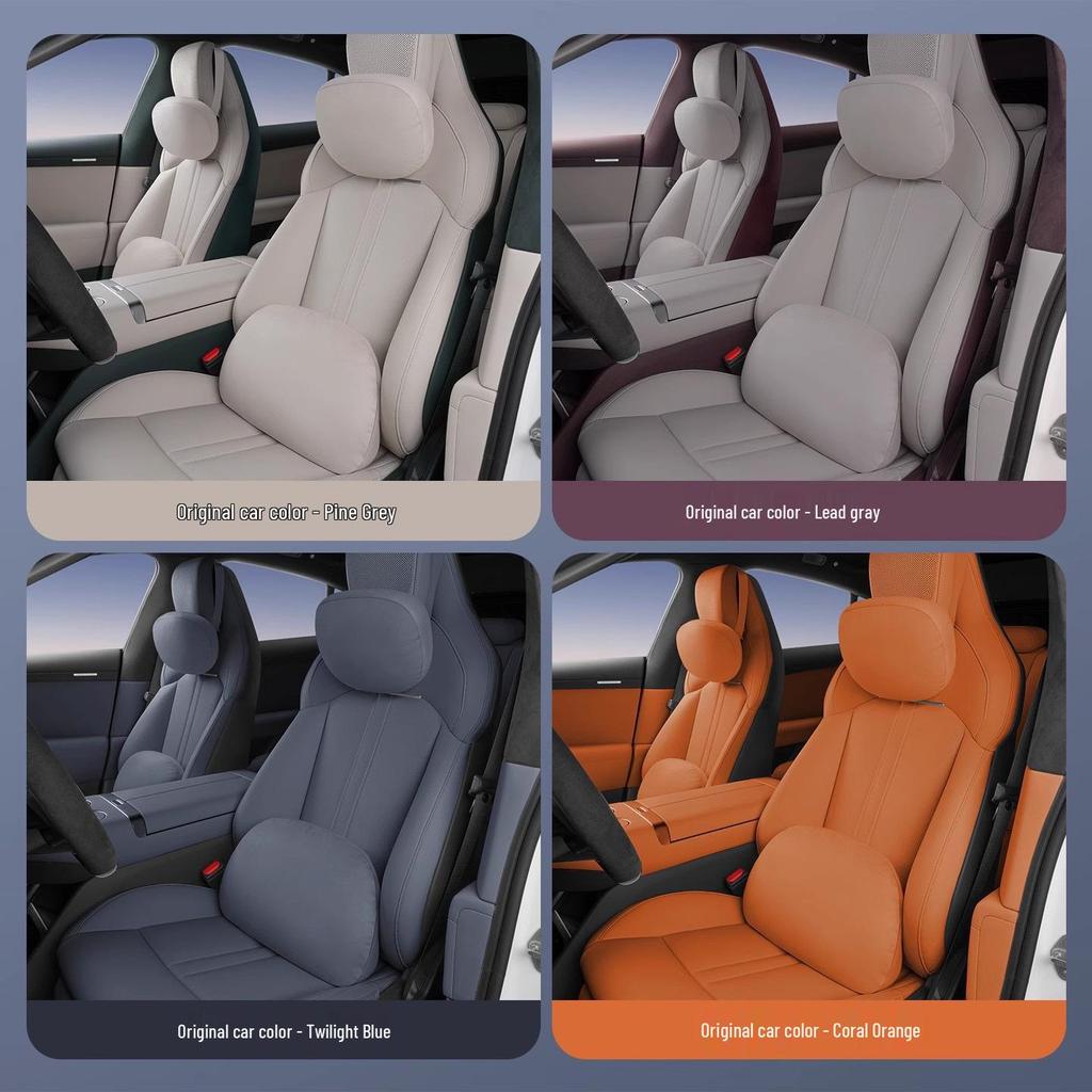 Магнитная подушка для подголовника, шеи и поясницы из кожи для Xiaomi SU7/Ultra/YU7