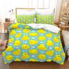 Yellow Duck Bedding Set Single Twin Full Queen King Size Little Duck Bed Set Aldult Boys Bedroom Duvetcover Sets 3D Print 015
