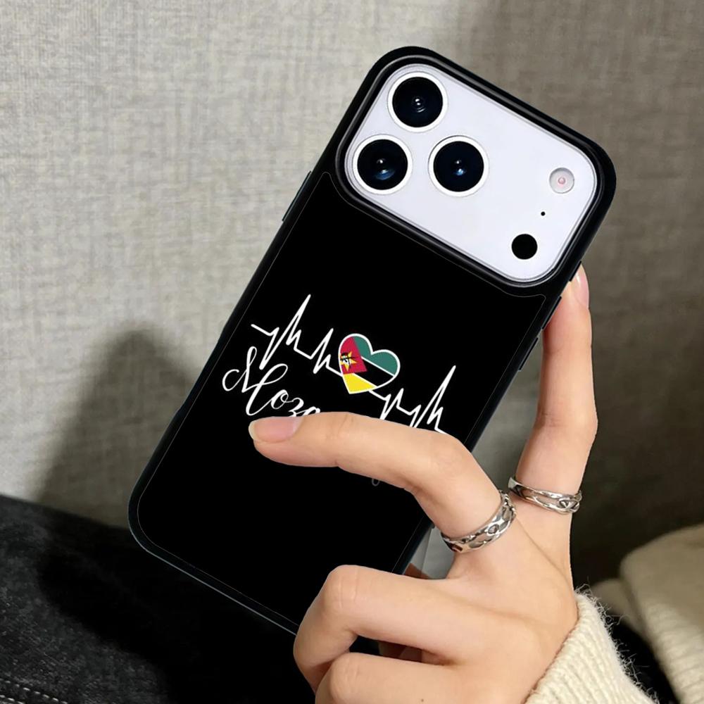 Чехол Case для iPhone 17 Air 16 Pro Max 15 Plus 11 13 Mini 14 12 Задняя крышка телефона Флаг Мозамбика