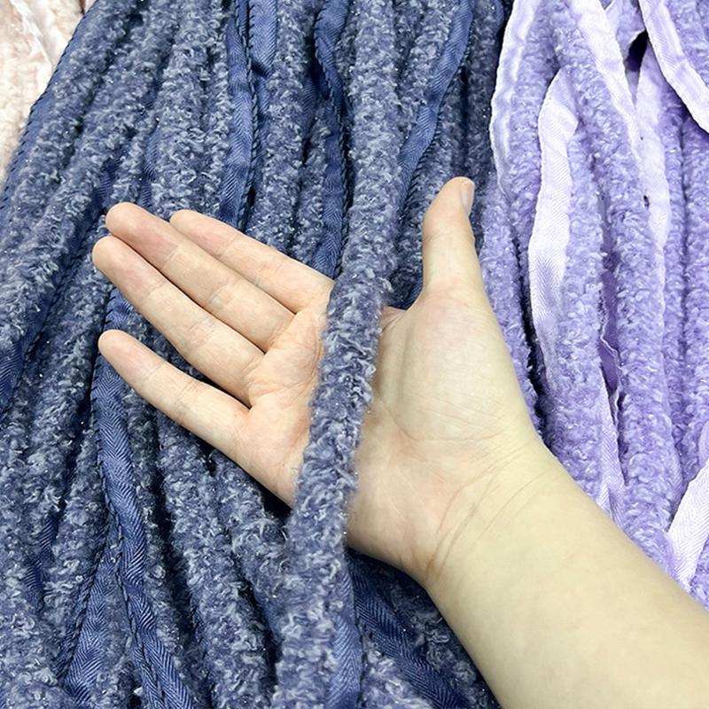 1 м DIY костюм ремесла искусственная отделка из овечьей шерсти аксессуары для одежды блестящая яркая шелковая отделка