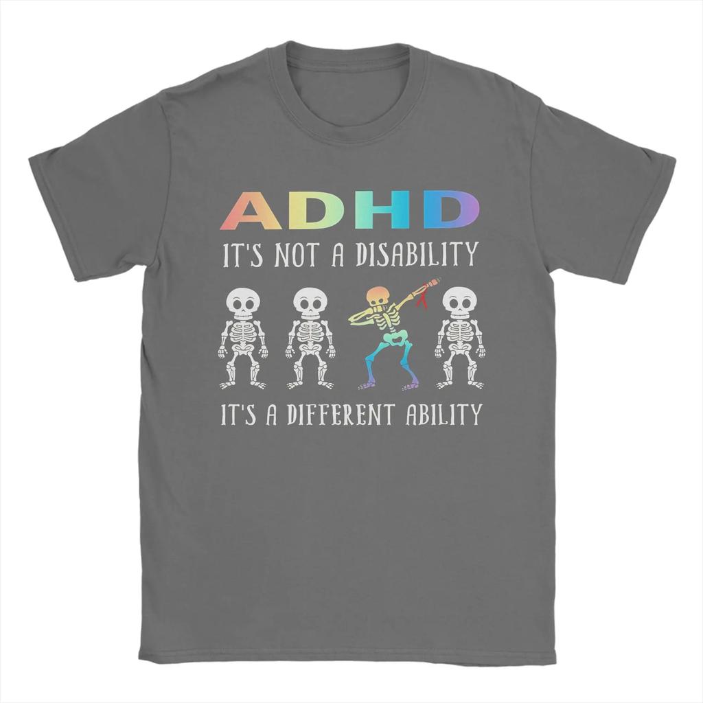 Футболка ADHD Iti S Not Disability Летняя Мода Футболки Унисекс Хлопок Круглый Вырез Оверсайз Футболки С Коротким Рукавом Уличный Стиль Футболка