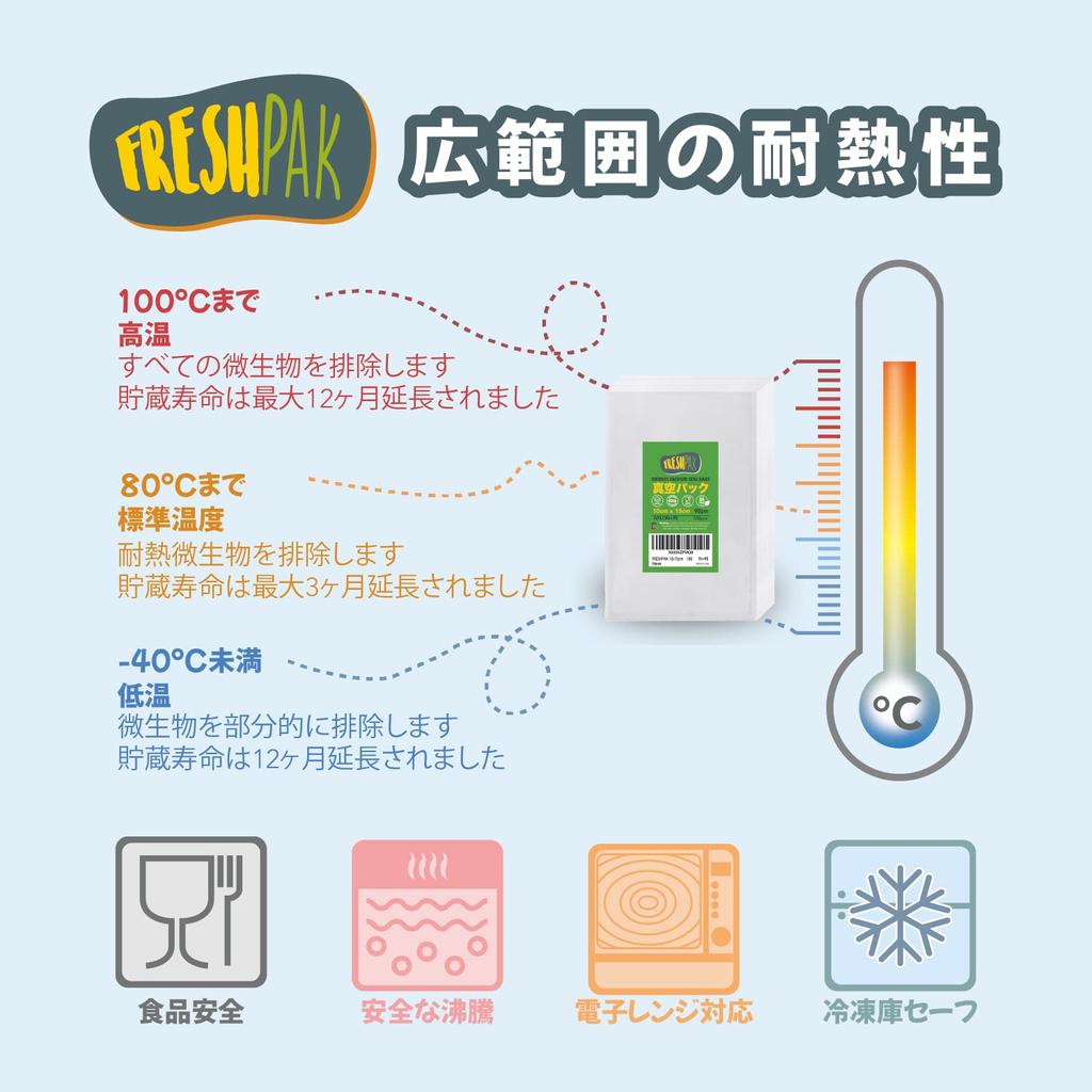 Вакуумный пакет FRESHPAK с тиснением 7x12 см 4x100 штук Нейлоновый ромбовидный узор Длительная свежесть Сохранение продуктов Размораживание в микроволновой печи Хранение в замороженном виде