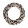 Wreath - - Ø 25cm X 6cm - Silvery Grey - Wicker - Indoor