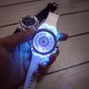 Yousheng Stylish LED Fluorescent Couple Watch Accurate Time Clear Reading Luminous Display Comfortable To Wear Watch