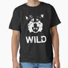 Wild Snarling Timber Wolf Minimalist Negative Tshirt Made In Usaus Size S2xl