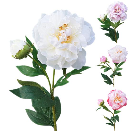 Реалистичные искусственные цветы пионы с двумя головками для свадеб — легкий уход, не выцветает