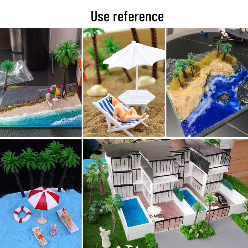 Micro-Landscape Sand Table Materials: Tropical Coconut and Palm Tree Models