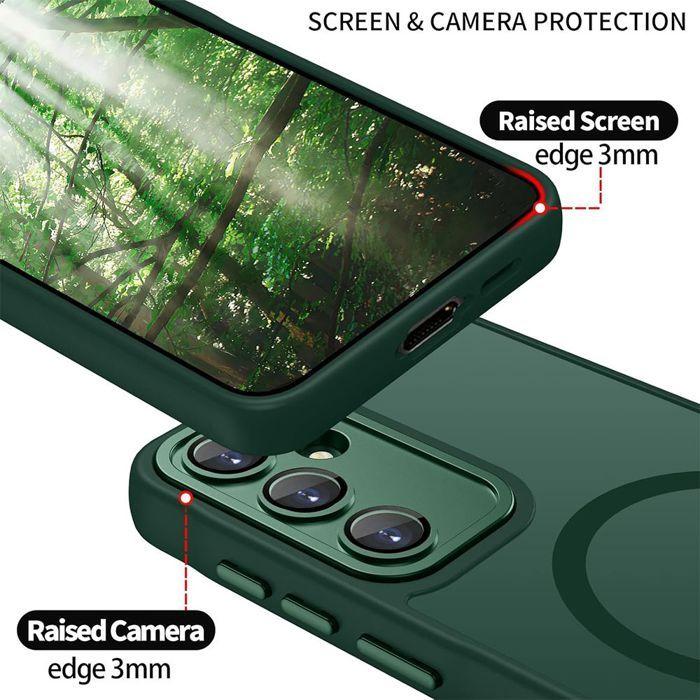 Coque de Protection - BOOLING - pour Samsung Galaxy A07 - Antichoc - Protection Caméra - Vert Nuit