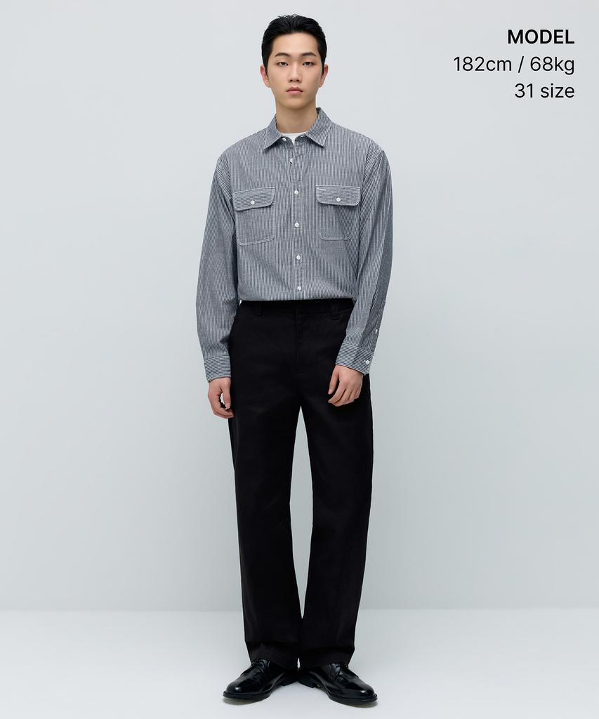 MUSINSA STANDARD Solid Cp Regular Fit Chino Pants [Black]