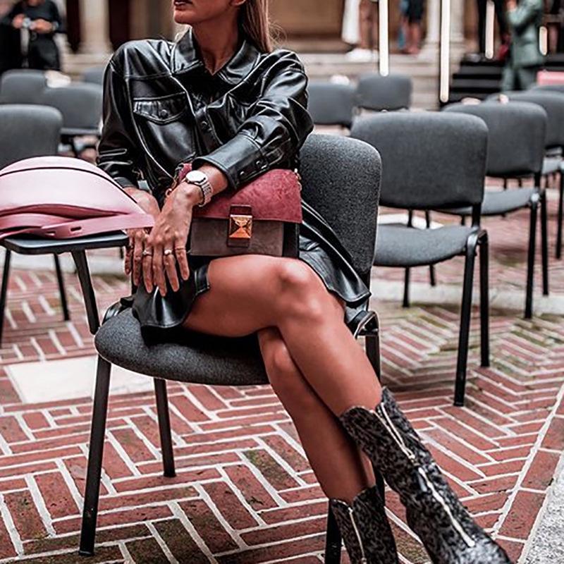 Женская, кожаная, чёрная куртка