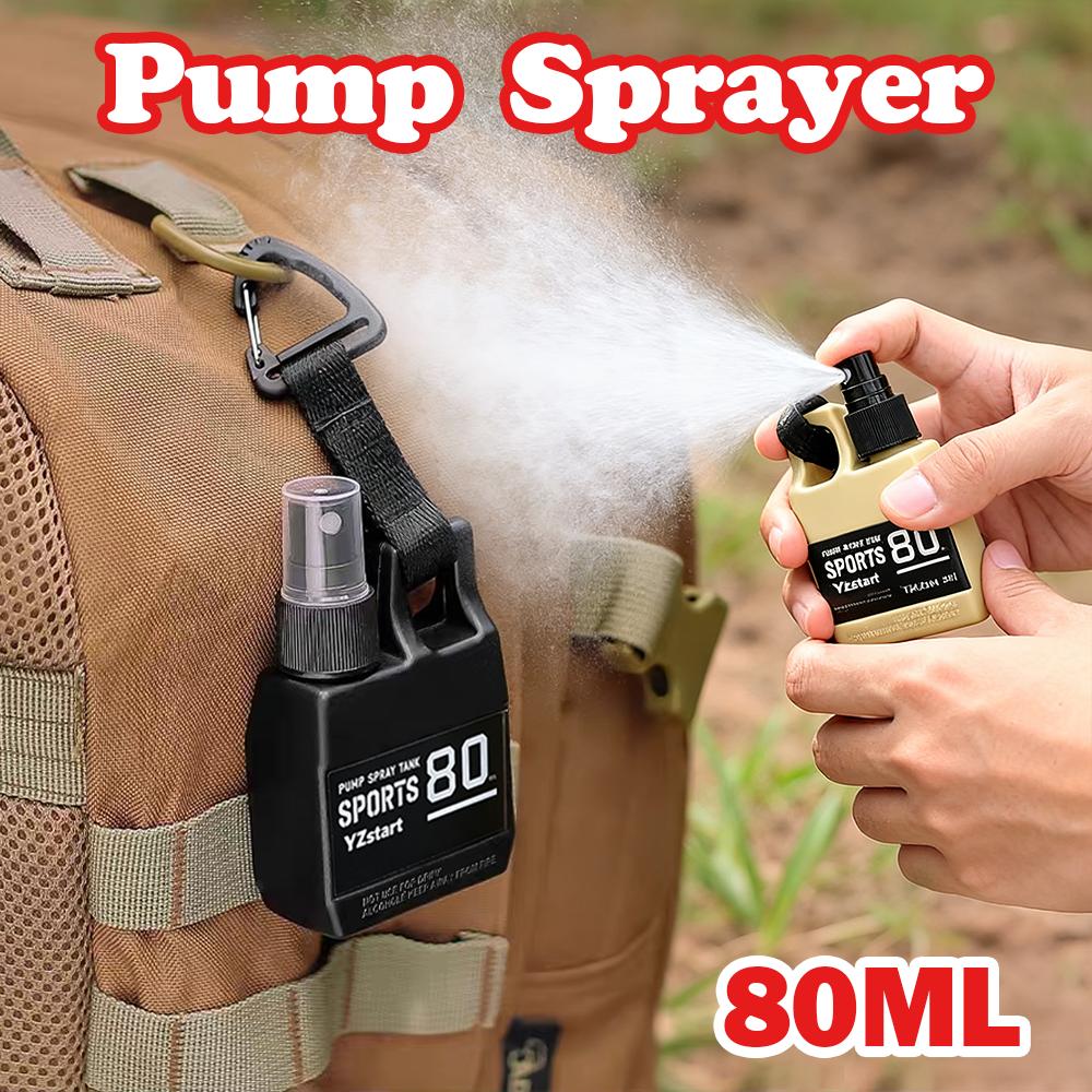 80ml Spraying Bottle Camping Hiking Spray Bottle Travel Outdoor Sprayer Bottle Press Hook Up Fine Mist Spray Head Magic Strap