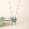 Изысканное серебряное (S925) ожерелье с подвеской из нефрита: Новый Китайский Стиль, Универсальная и Высококлассная Мода