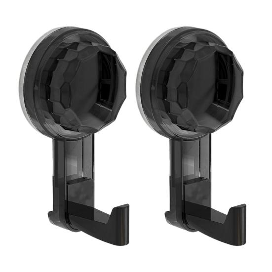 Rotating Suction Cup Hook with Vacuum Lock Heavy-Duty No-Drill Adhesive Hook for Bathroom Kitchen Door Removable Reusable Space-Saving Organizer for