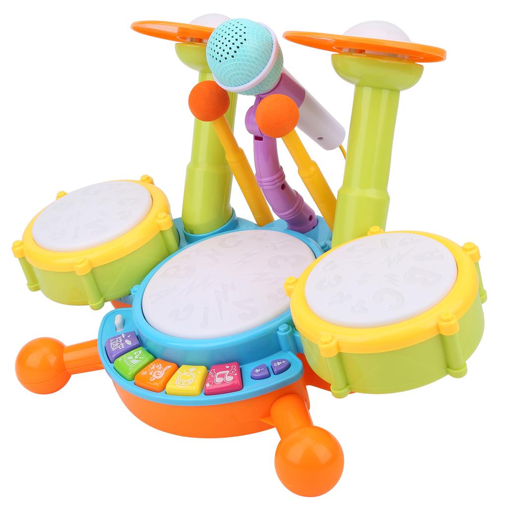 Музыкальные инструменты Игрушки барабаны Дети Раннее обучение Обучающие электронные игрушки барабаны Набор Желтый