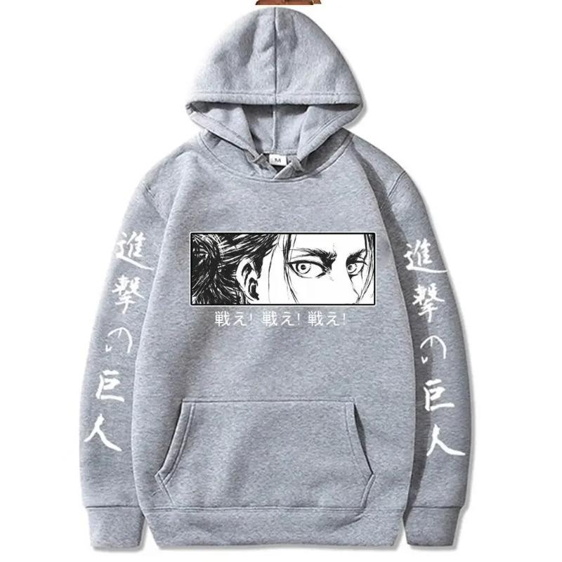 Autumn Men Streetwear Pullovers Attack On Titan Hoodies Sweatshirt Anime Eren Yeager Eyes Manga Sweatshirts Sport Hoodies