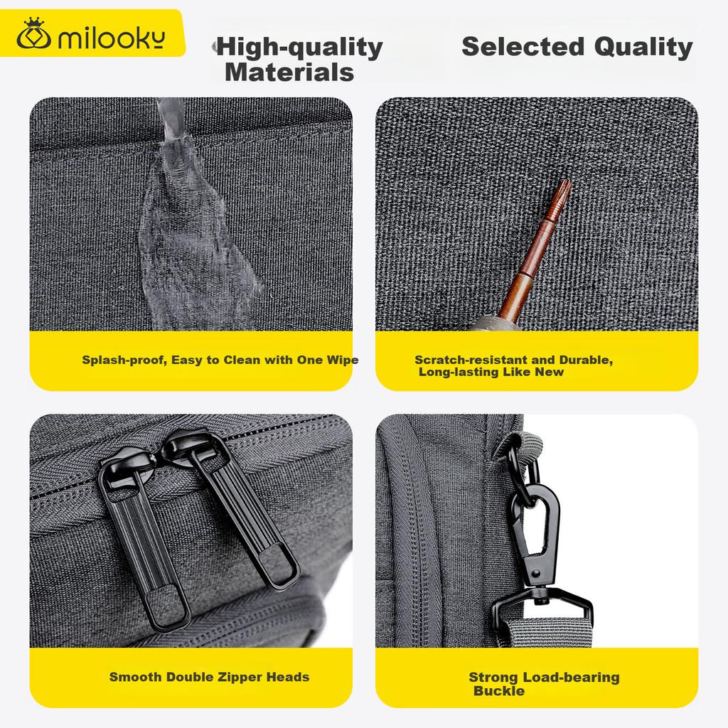 Milooky Laptop Backpack Suitable for Huawei, Apple, Lenovo Computers, 15.6/16 Inch Large Capacity Shoulder Bag