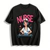 Забавная футболка с графическим принтом DJ Nurse Крутой повседневный топ для медицинских работников Хлопковая футболка
