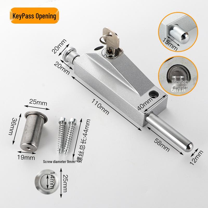 Защелка-замок для пола из алюминиевого сплава и вращающейся деревянной двери