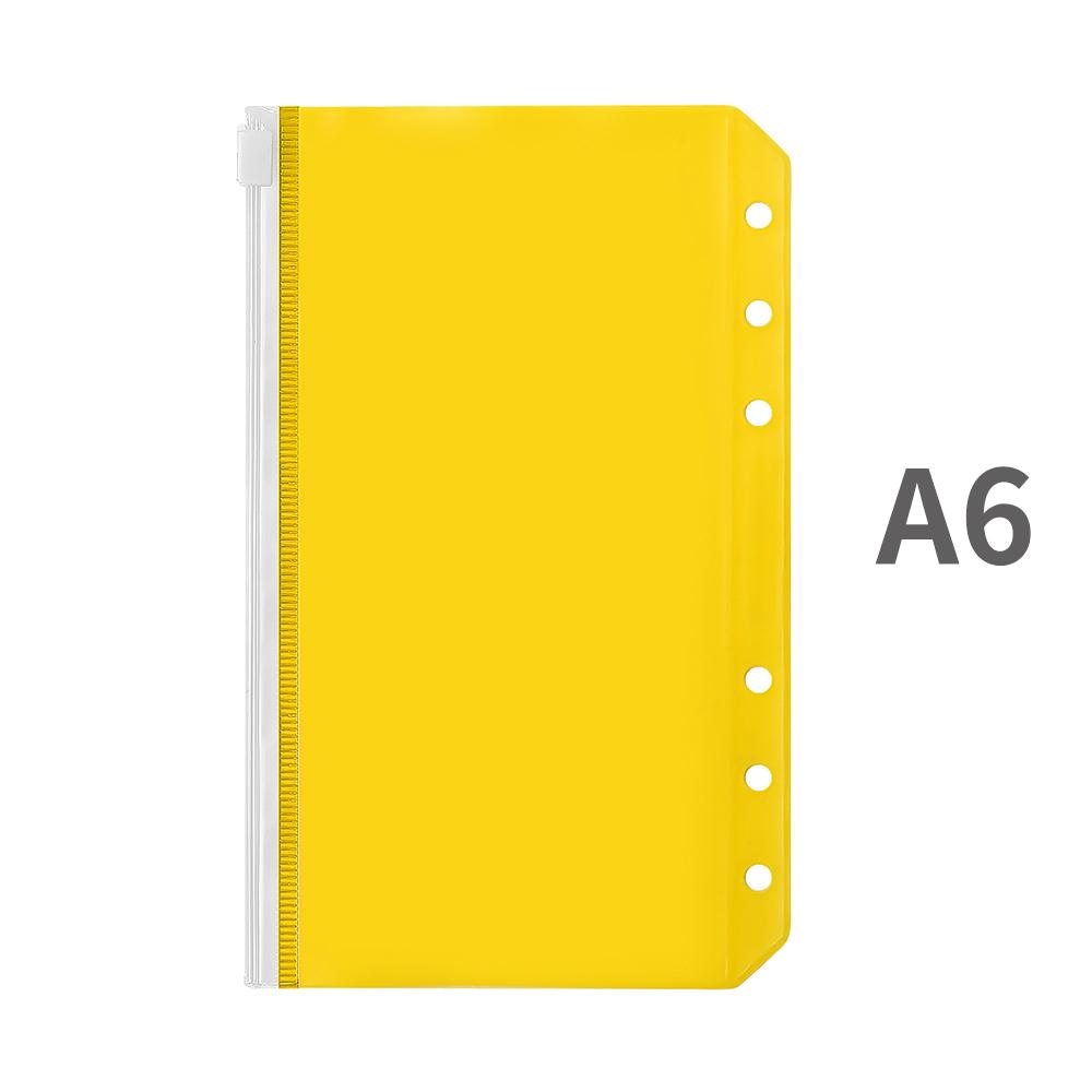 Карманы для папок A5/A6, сумка для папок из ПВХ, цветные папки на молнии для 6-кольцевых сумок для переплетов для ноутбуков, сумки для хранения документов