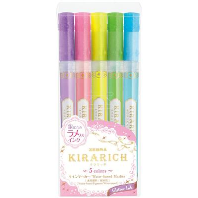 Хайлайтер Zebra Kirarich 5 цветов WKS18-5C