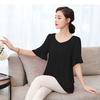 Chiffon Shirt Women Summer Large T-shirt Short Sleeve Solid Loose Top Casual Oversized T-shirt Korean Fashion Clothes for Women Shirts and Blouses