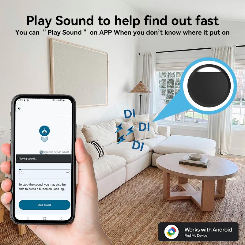1/ 4 шт. Bluetooth GPS-трекер Работает с приложением Android Google's Find Hub Поиск ключей Локатор для питомцев Умный тег для телефонов Xiaomi Samsung
