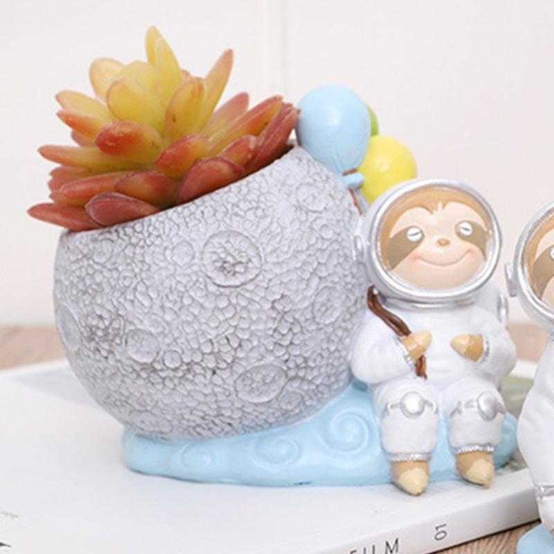 Силиконовая форма для цветочного горшка, сидящая в форме астронавта, бетонные формы, формы для цветочных горшков, цементные формы, силиконовый материал для самостоятельного изготовления