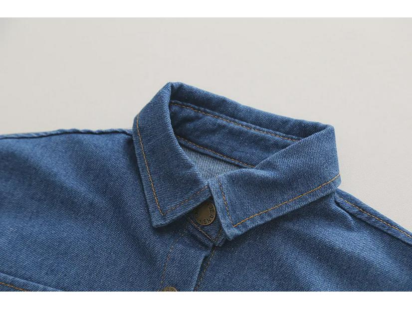 Модный джинсовый костюм-двойка с длинными рукавами для мальчиков на осень 2023 года