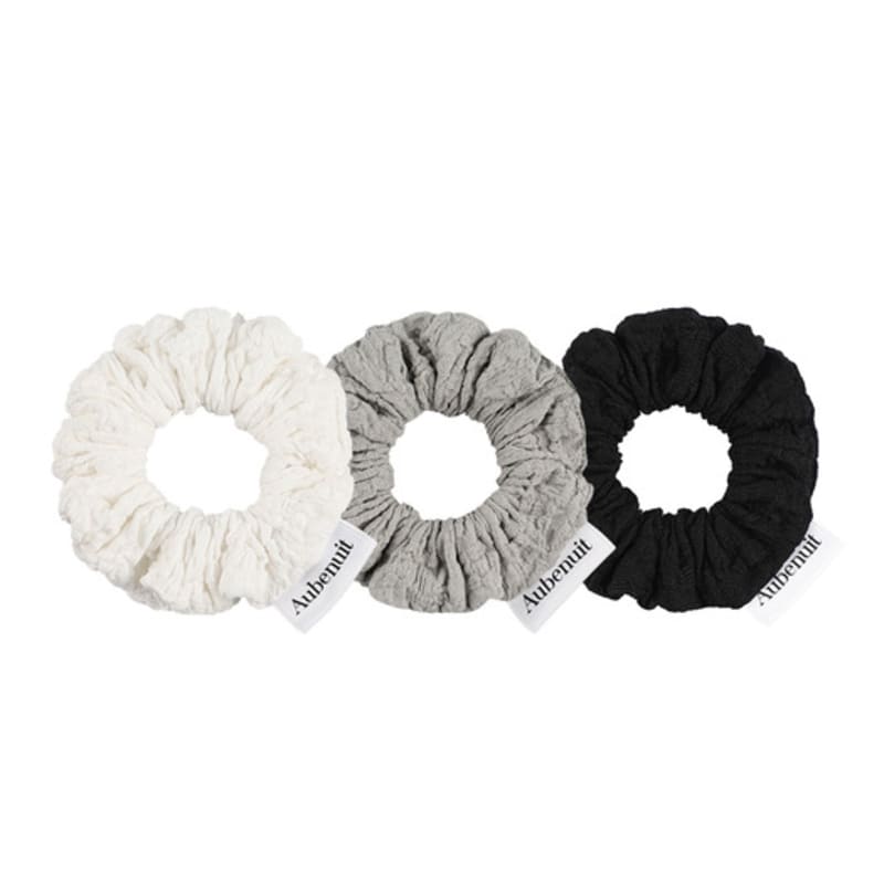 Ночная повязка на голову Obnuit New Wrinkle Black Hair Scrunchie S