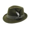 Men'S Top Hat, Feather Felts Hat, Men'S Jazz European And American Soft Woolen Hat