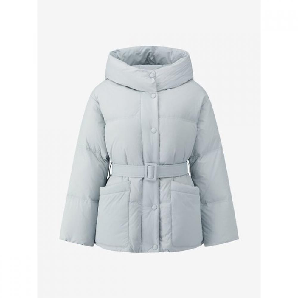 Cc Collect. Unisex Hoodie Belted Half Down C254psg805