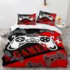 Пододеяльник Game King Queen 3D Black Game Handle Комплект постельного белья для детей, подростков, мальчиков, мужчин, геймеров, декор спальни, пододеяльник, наволочка
