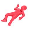 Red Human Shape Pen Holder Plastic Funny Pencil Holder Desk Ornaments for Office Household Decoration