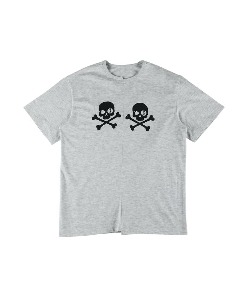 Футболка Ialtial Two Skull Меланж Белый