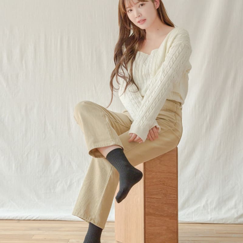 Lululela Повседневные носки до середины икры (5 пар) (10 цветов)