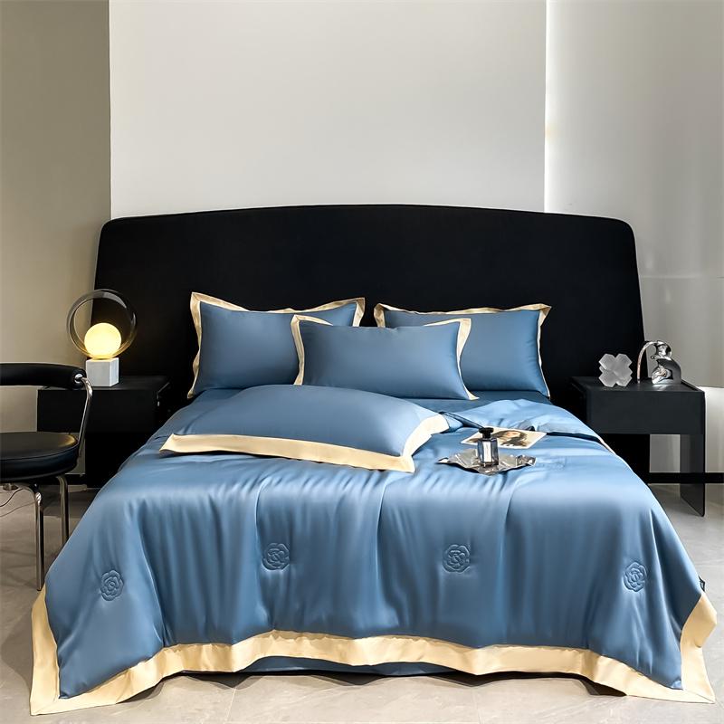 100% мытое шелковое одеяло для лета, гладкое покрывало с вышивкой и ледяным охлаждением, шелковистое одеяло для кроватей, роскошное летнее одеяло для кровати