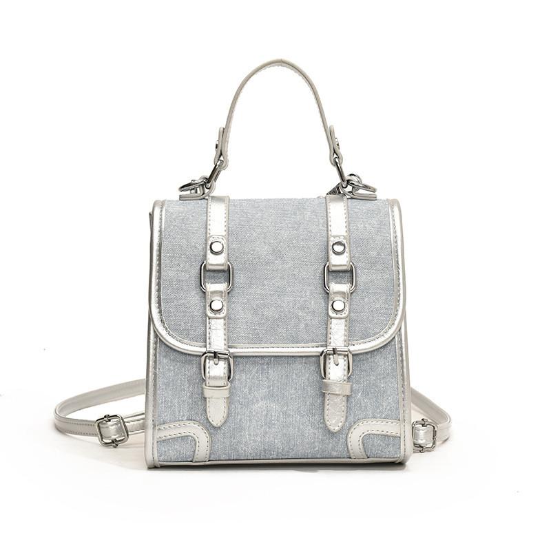 Ielgy British Preppy Backpack Simple Retro Backpack Casual All-Match One-Shoulder Handbag