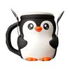Ice Pint Holder Cute Penguin Ice Cream Pint Cozy with Spoon Slot And Snack Drawer Reusable Ice Cream Holder for Ice Cream Lovers