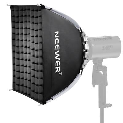 Квадратный софтбокс NEEWER 40x40 см, быстрая установка, быстрое складное крепление Bowens с совместимым видеосветом Godox Aputure 120d Q4, студийная вспышка, стробоскоп NS15S