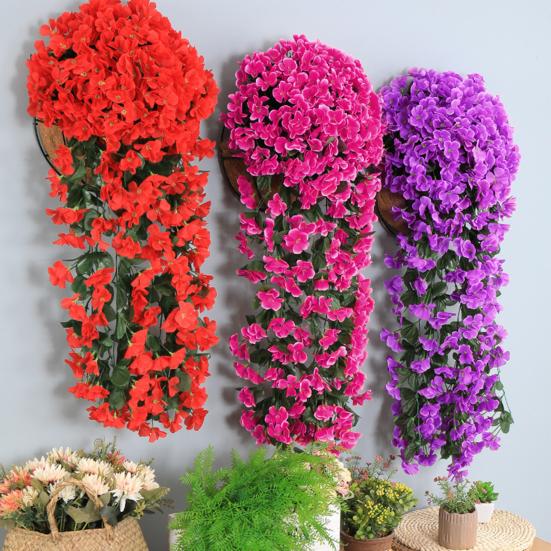 Outdoor Artificial Fall Fake Flowers Hanging Vines UV Resistant Faux Flowers Realistic Look Home Garden Decor