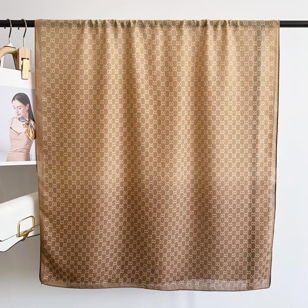 Thin scarf versatile women's scarf shawl imitation cotton and linen high-end French silk scarf long scarf wholesale