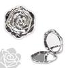 Electroplating Rose Double-sided Mirror Portable Travel Mini Foldable Makeup Mirror Women Girls Vintage Pocket-sized Handheld Vanity Mirror