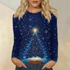 Long Sleeve Shirts For Women Cute Christmas Day Print Graphic Tees Blouses Casual Plus Size Basic Tops Pullover