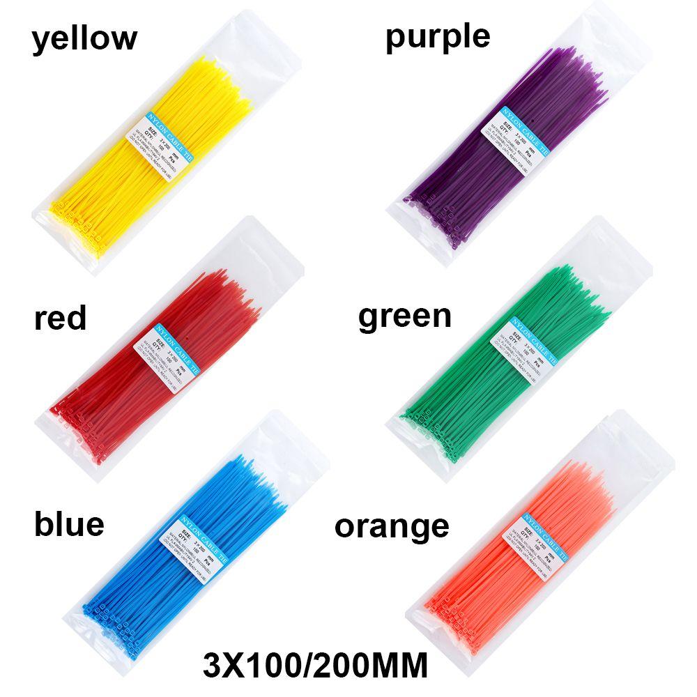 100 шт./упак. прочные самоблокирующиеся отделочные линии в комплекте с застежкой-молнией кабельные стяжки нейлоновая проволока