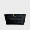 Real Leather Woven Hand-held Bag Large Capacity Baguette Dinner Bag