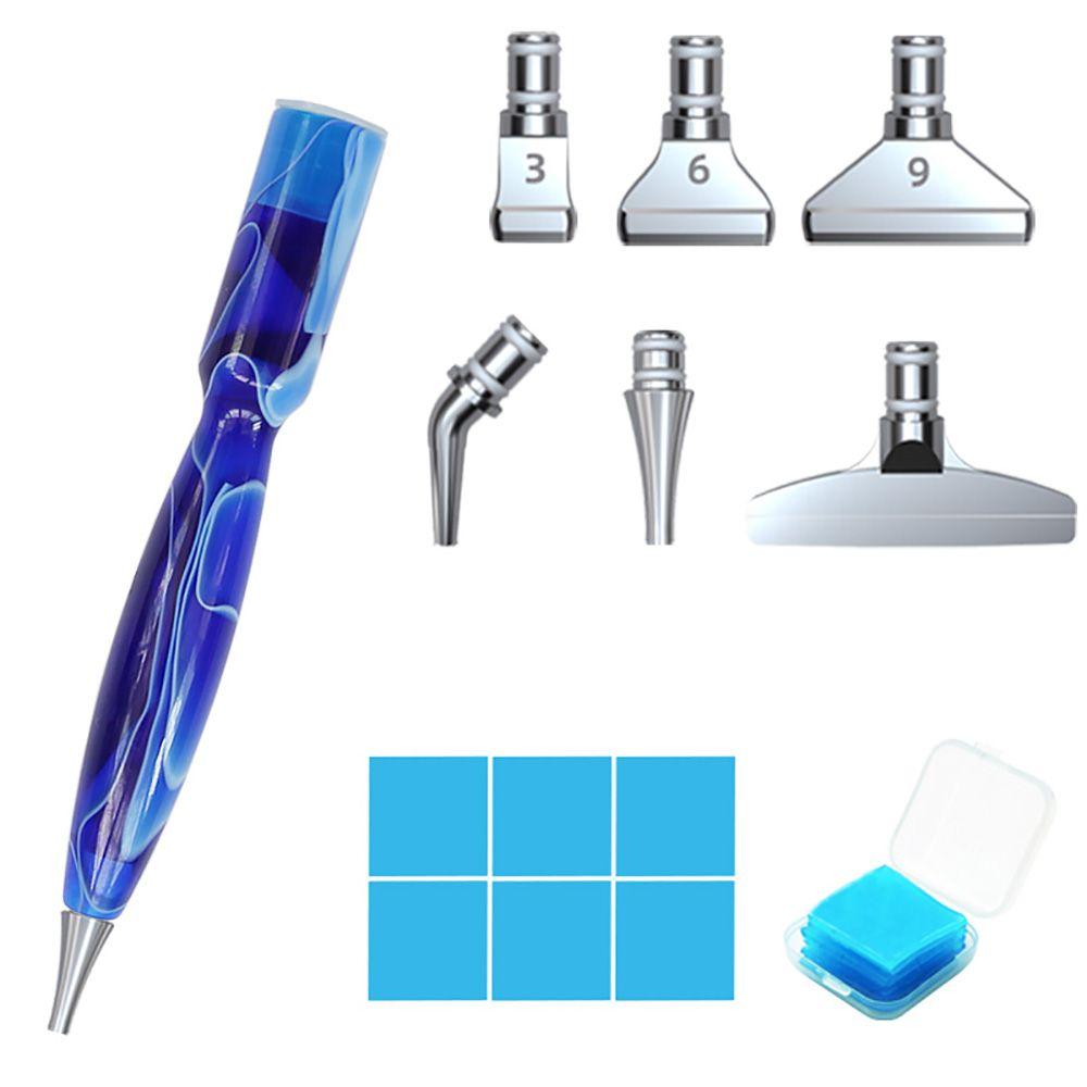 Ручка для точечной вышивки крестом, ручка для рисования алмазной мозаикой из смолы, ручка из смолы, сменные головки для ручки из сплава