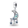 New S925 Silver-plated Fashion Bracelet Starry Sky Series Moon Pendant Pendant Jewelry