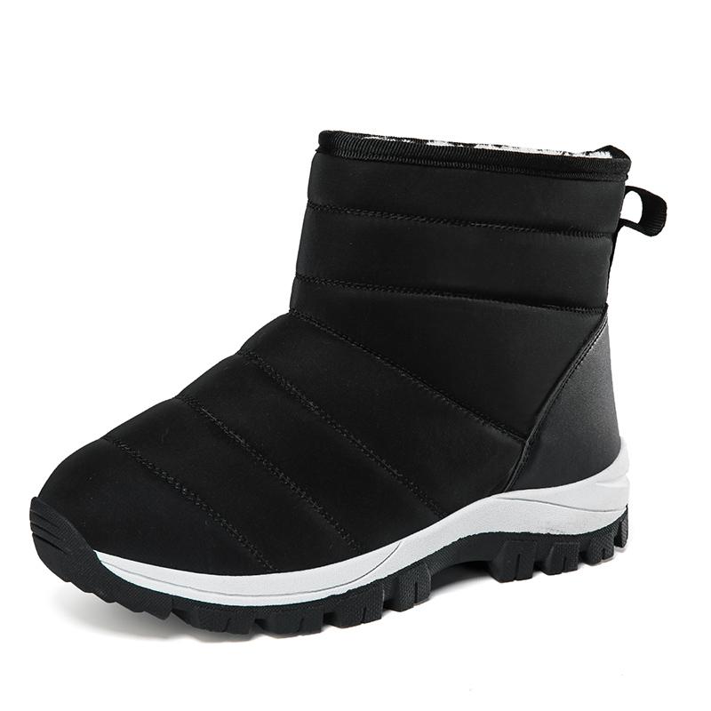 Ladies' Winter Fashionable Anti Slip Wear-resistant and Warm High Top Cotton Shoes with Added Fleece Outdoor Snow Boots