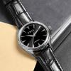 KNIS Varnish Сделано в Японии Автоматические часы Сапфировое стекло 10 АТМ Водонепроницаемость Механические Черные Кожаные Мужские KN001-BKBKLE