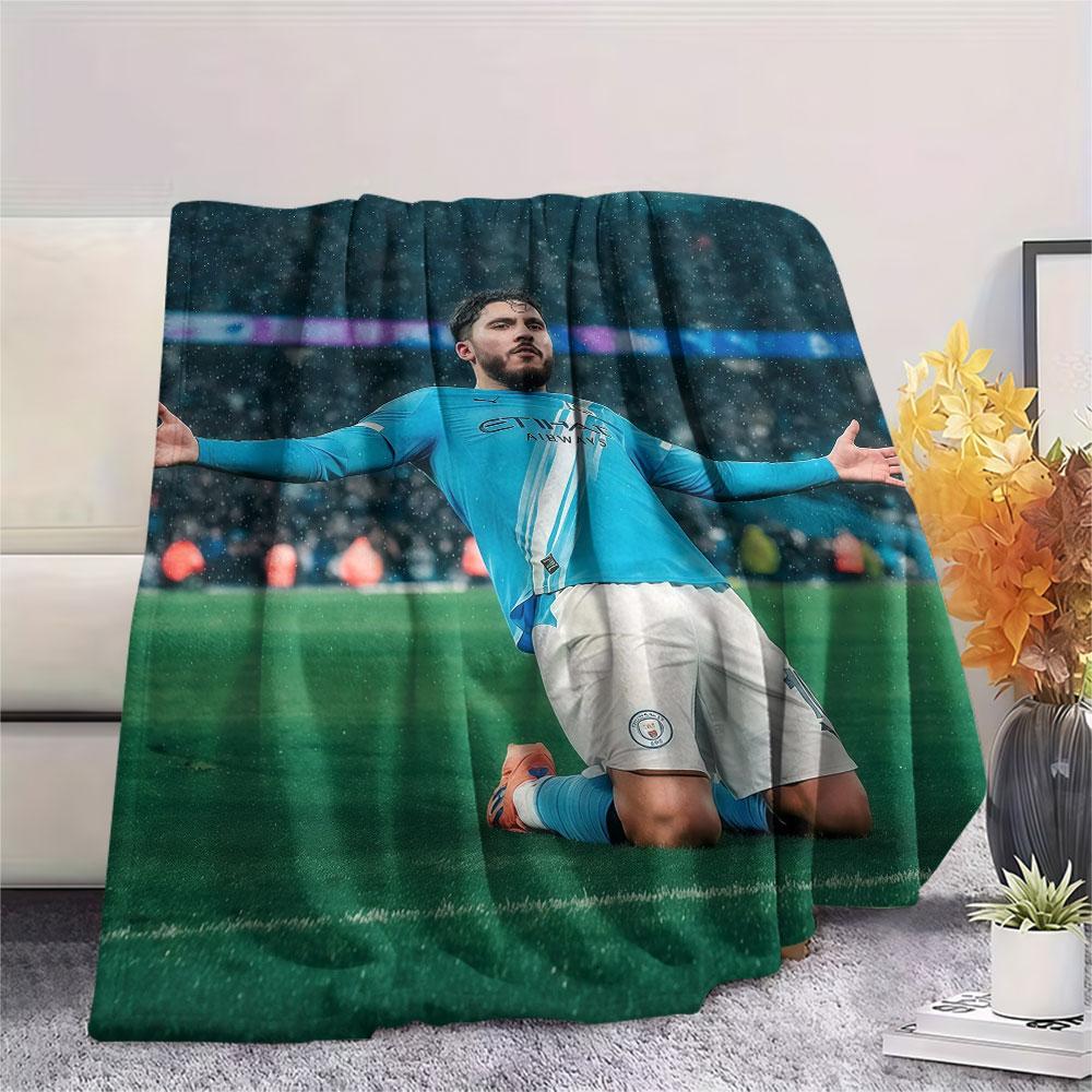 Rayan Cherki Printed Flannel Blanket, soft throw for bedroom sofa, washable, fan merchandise, great gift.